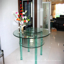 Round Clear Glass Top, Glass Ding Table Top para Compradores
